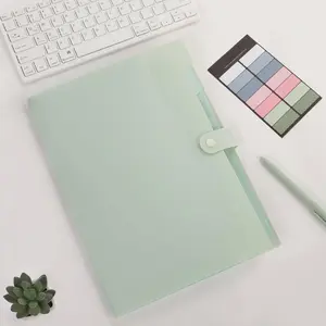 Expanding File Organizer with 8 Pockets, Accordion File Folders with Labels, Portable Document Paper Bill Receipt Organizer, Home College School Office Supplies, Letter Size,Light Green