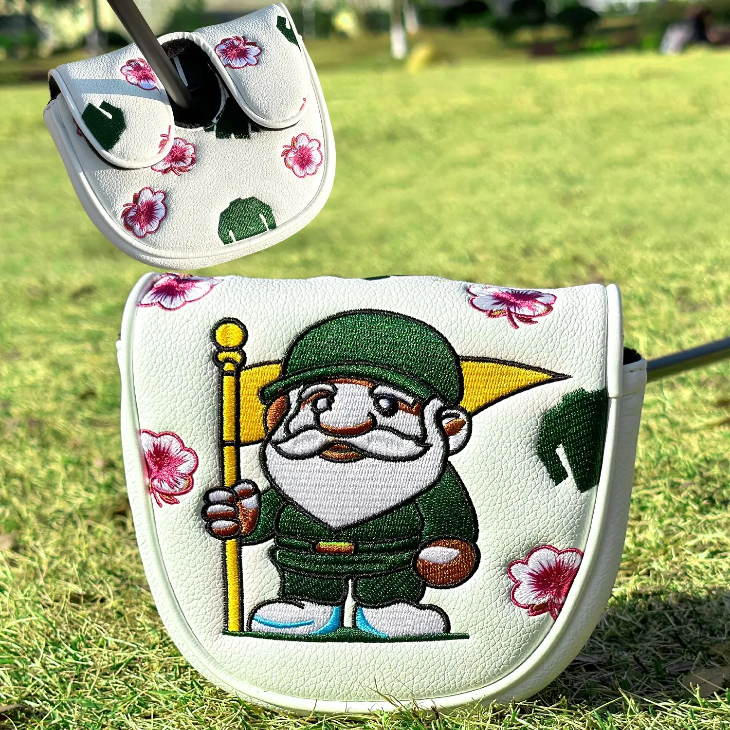 Cute Old Man Golf Club Head Cover, Durable Putter Protector, Essential for Daily Practice & Competition, Fun Game Lover Toy Accessory, Golf Accessories, Golf Gift Accessory