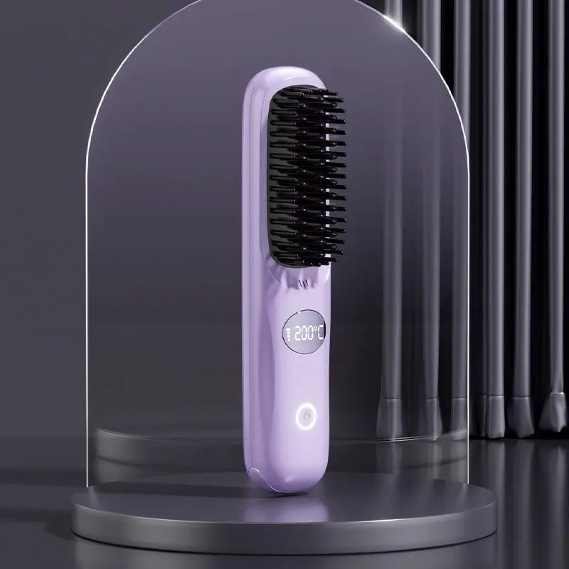 New Charging Straight Hair Comb Portable Fashion High Quality Negative Ion Hair Care Smooth Hair Straightening Comb Wireless Straight Hair Comb Straightener Comb Mother's Day Gift