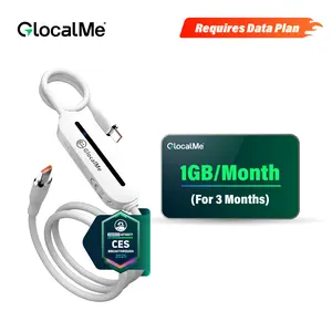 Pay As You Go Plan | Type-C 3-in-1 Data Cable - GlocalMe UniCord 65W PD Fast Charger & 4G LTE Hotspot – Register for 1GB/Month Data for 3 Months – 3-in-1 USB-C/A Cable, 3.2ft Travel Essential
