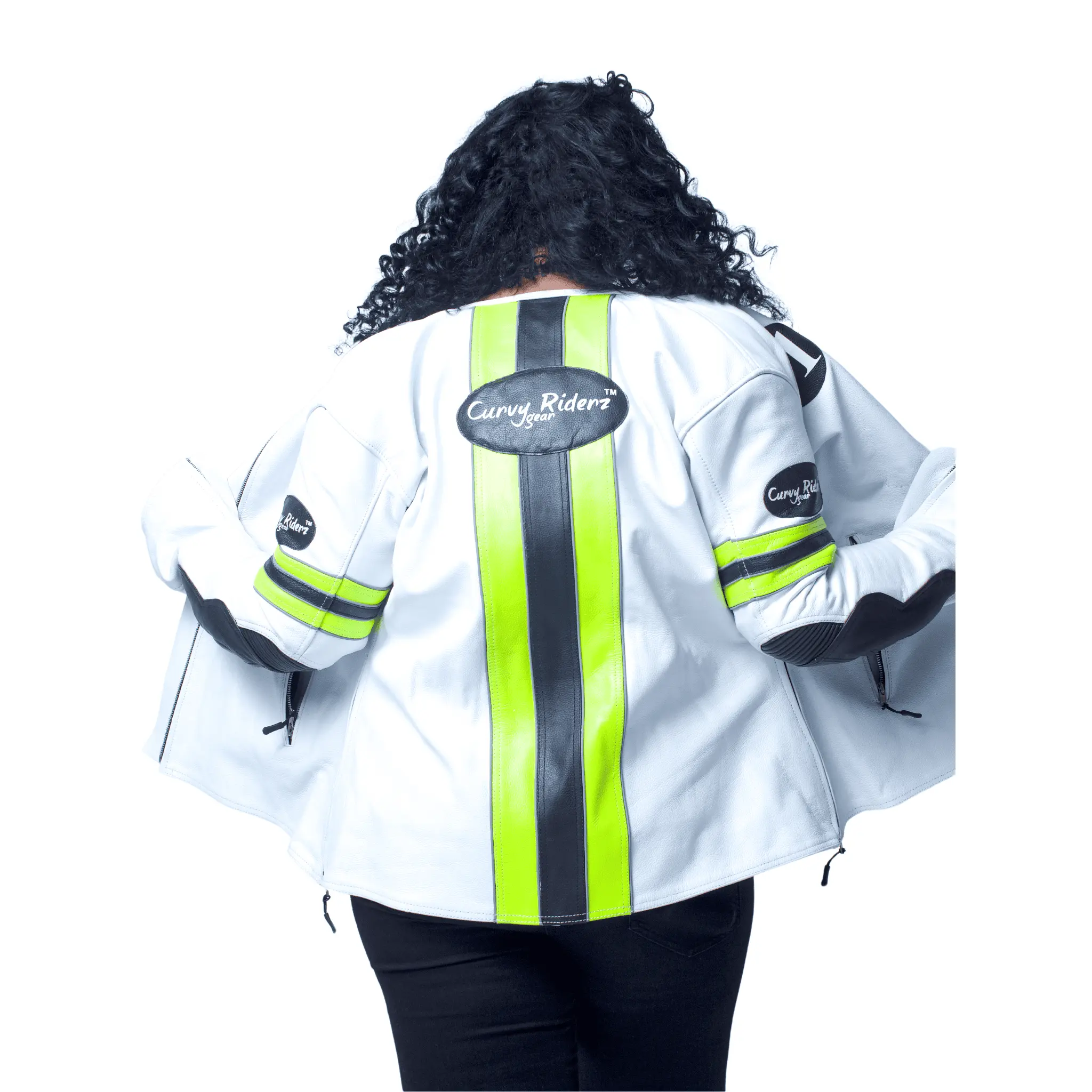 Leather or Textile Curvy Racer Jacket is a sleekly-designed motorcycle jacket created specifically with the female rider in mind. Crafted from high-quality leather and/or durable textile materials.