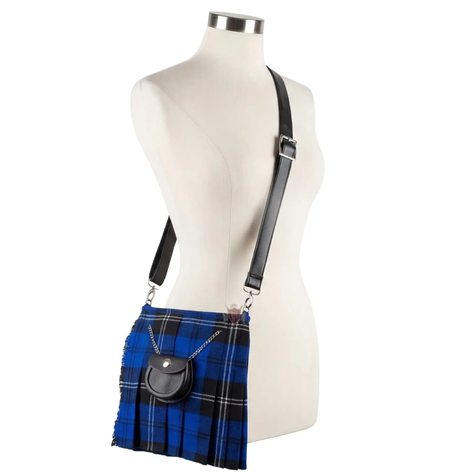 Women's Ramsey Blue Tartan Kilt Purse, Athletic Crossbody & Shoulder Bag