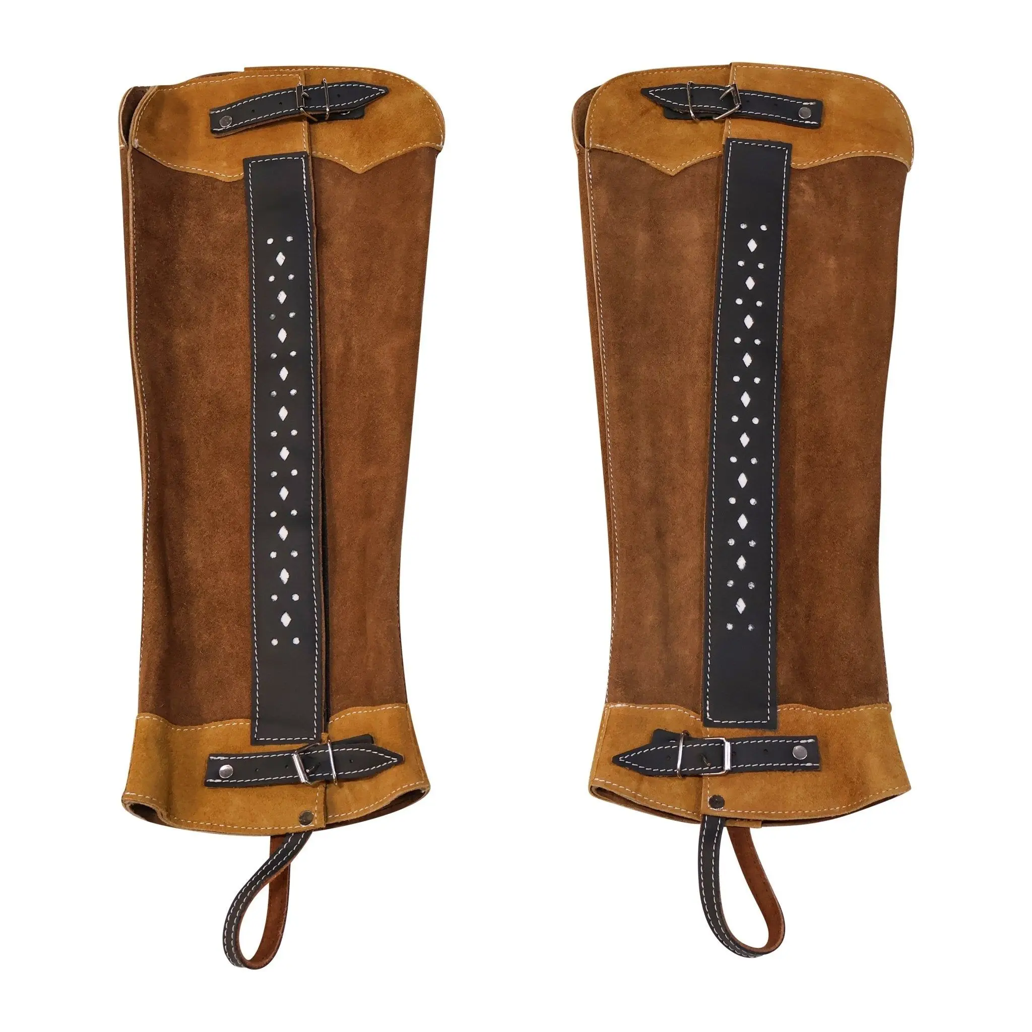 Polainas Largas Miel Diseno Gamuza Long Roughout Chaps