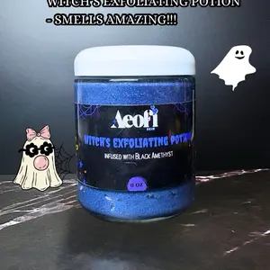 Body Scrub Halloween Inspired Scented w/ Black Amethyst | Exfoliating | Glowing Skin