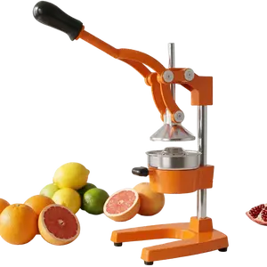 Cast Iron Citrus Juicer - 13.8LB Heavy Duty Manual Orange Press, 304 Stainless Steel Strainer, Professional Lemon Grapefruit Pomegranate Squeezer for Home Bar Kitchen