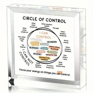 Circle Of Control Acrylic Decor, Desktop Decoration for Home Office Decor, Mental Health Calm Down Corner, School Counselor Gifts, Decoration Items