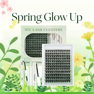 SOSIAYCICI Lash Clusters Kit DIY Lash Extensions Kit Waterproof Long-Lasting Fluff & Weightless Look with Ultra-Thin Band Glue Remover Tweezer for Beginners(10-18mm) Charming Girl