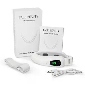 V-face contour lifting vibration massager, facial vibration device, red and blue light home-use electrotherapy skin beauty device graduation party decor