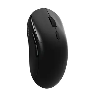 A.JAZZ NJ07 Wireless Mouse, 67g Ultra-Lightweight, 3-Mode 2.4G/Bluetooth/USB-C, 6 Adjustable DPI up to 12800, 1000Hz Optical Sensor, Ergonomic Design Long Battery Life, Compatible with PC & Mac-Black