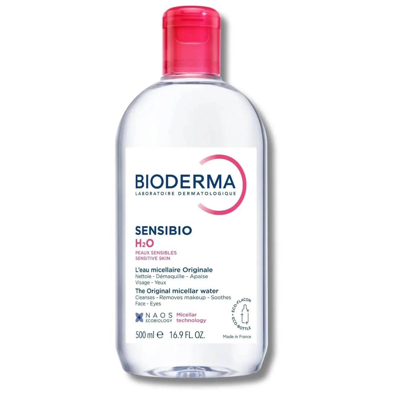 Bioderma - Sensibio - H2O Micellar Water - Makeup Remover Cleanser - Face Cleanser for Sensitive Skin