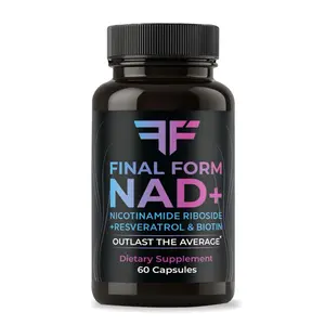 Final Form NAD+ Dietary Vitamin Supplement - Antioxidants, Multi-Ingredient, Vegetarian Vitamins Supplements for Cellular Energy, Healthy Aging, 60 Capsules, Non-GMO, Vegan, Dairy-Free, Made in USA (with Resveratrol, Biotin, BioPerine), Antioxidants Vitam