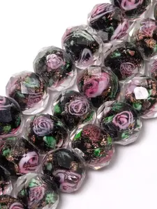 10pcs 10mm Black Murano Glass Beads, Charming Loose Spacing Beads, Suitable for Jewelry Making DIY Bracelets, Necklaces, Earrings Crafts, Handmade Beading Supplies, Women's Gifts