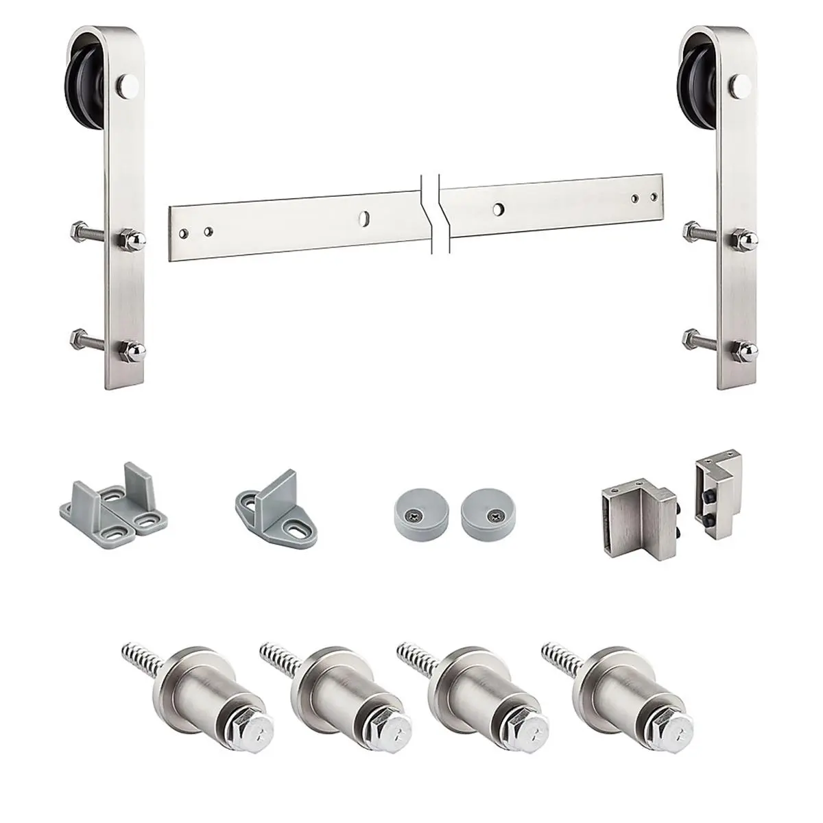 National Hardware 275497 Decorative Classic Interior Sliding Barn Door Kit - 2 Piece, 72 in, 1.37-1.75 in, 11.98 Lbs., ANSI Standard, Follows ANSI/BHIMA Grade 1 Standards, Accommodates 36" Wide Openings, Includes All Mounting Hardware & Components