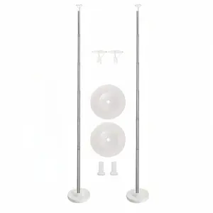 1/2/4 Set Balloon Column Stand, Balloon Party Supplies, Balloon Arch Stands, Balloon Garland, Height Adjustable Balloon Tower Pillar Reusable Metal Telescopic Design For Graduation, Wedding, BabyShower, Birthday Party Decoration