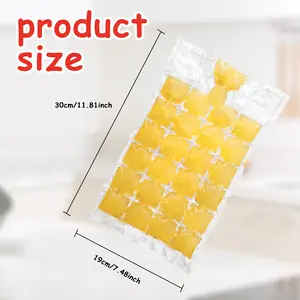 50 Counts Ice Maker Bags with Funnels, Disposable Freezer Bags for Quick Ice Cubes