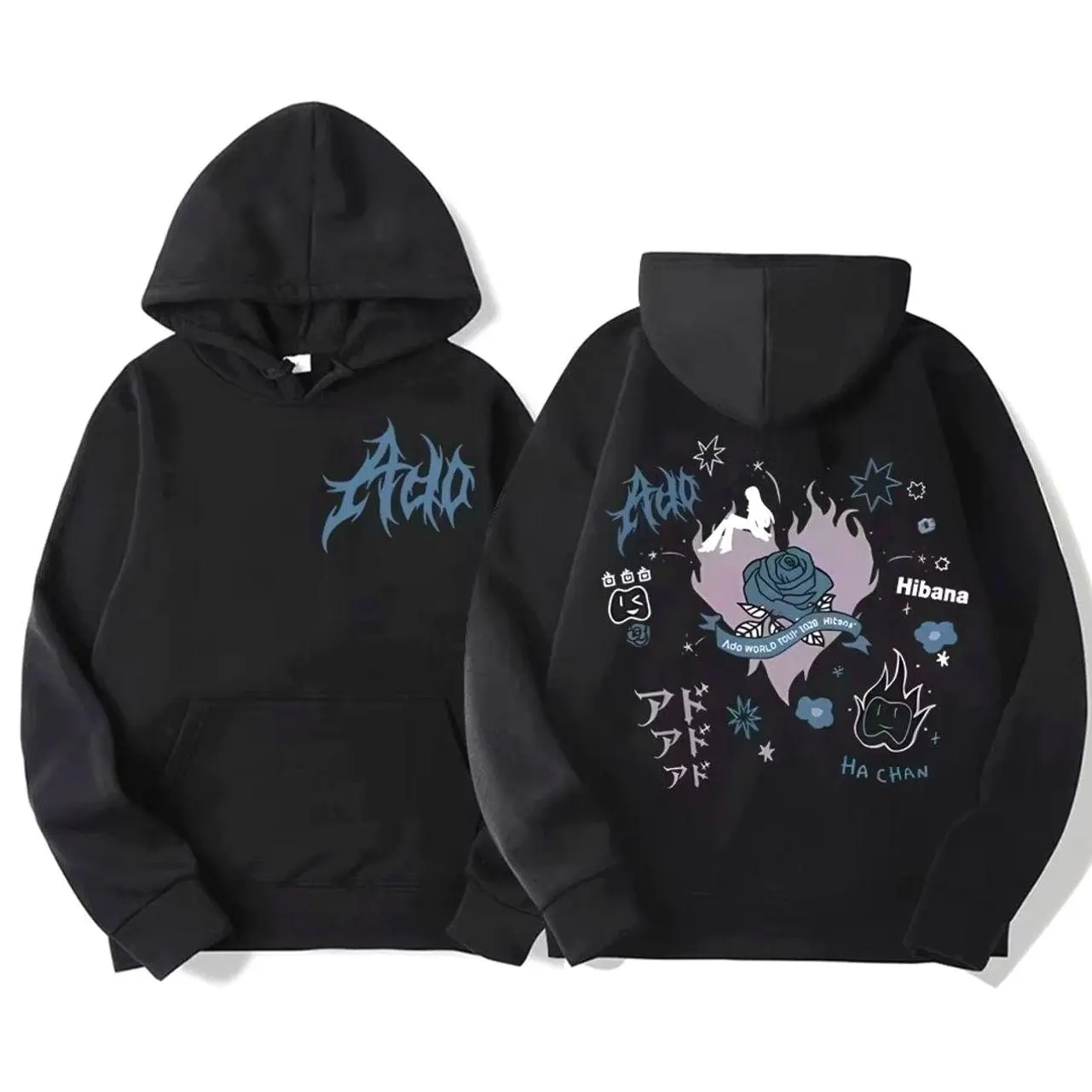 Singer Ado Hoodies Harajuku Japanese Style Sweatshirts Men Women Casual Fashion Pullovers