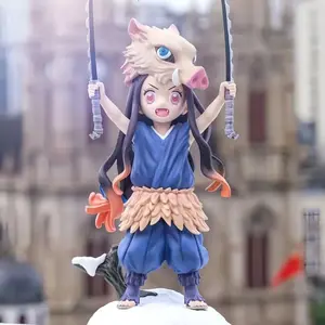 20cm Anime Demon Slayer Figure Kamado Nezuko Midouzi Cos Inosuke Kimetsu Figurine PVC Decoration Statue Model Toys Gift