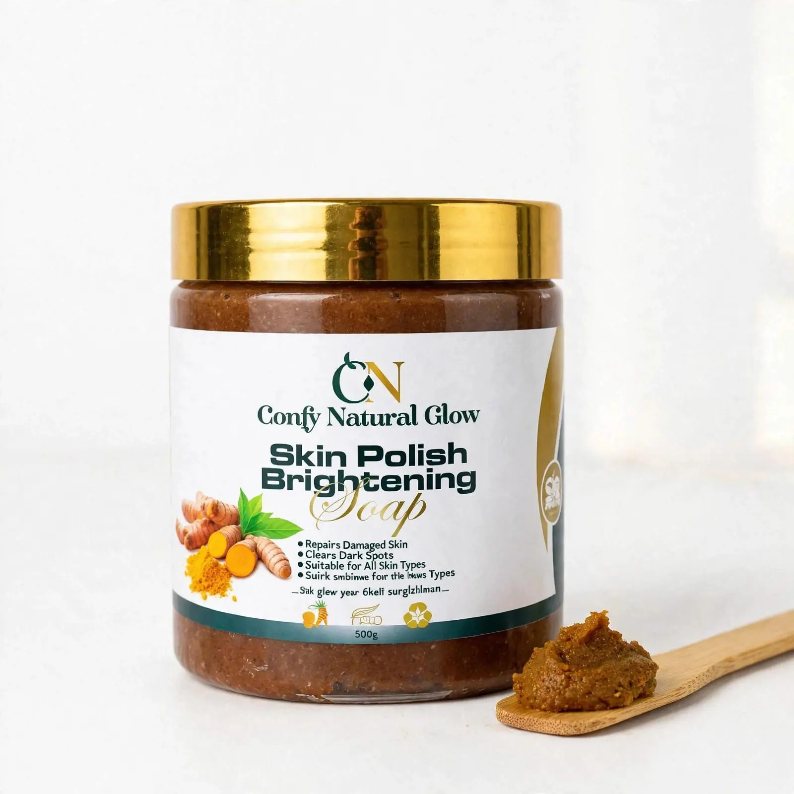Adults Black Soap — Skin Polish Black Soap — Traditional African Black Soap + Brightening Botanicals Clean • Clarify • Glow  Deep Cleansing • Daily Use 1.1 lb