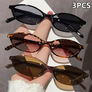 Women's Trendy 3-Piece Tortoise Shell Casual Sunglasses with UV400 Lenses, Lightweight Decorative Frame, Sun Protection for Daily Wear, Outdoor Cycling, Tortoise Shell Sunglasses