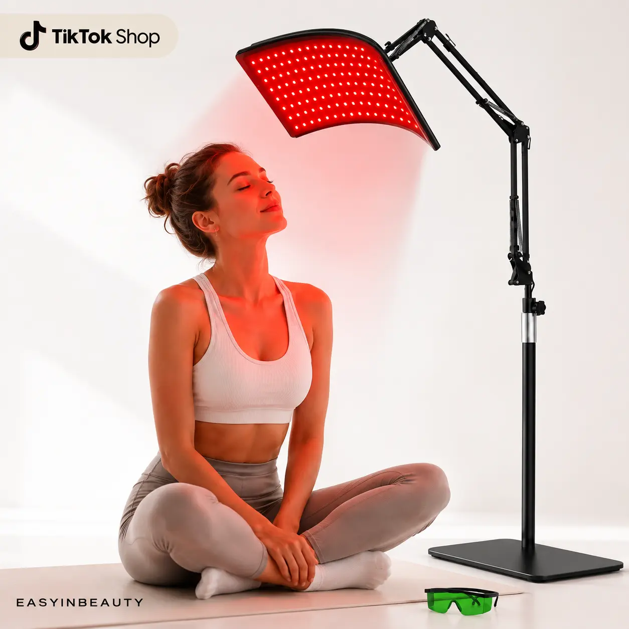 EasyinBeauty Red Light Therapy Lamp With Adjustable Stand 650nm 850nm Infrared Light for Full Body Home And Beauty Salon Use