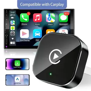 2026 Wireless CarPlay Adapter for iPhone/Android - Fast Connection, No Delay, Hands-Free Calling Wireless Adapter Mini USB Car Design, Apple CarPlay Plug-and-Play, Easy to Use,5.8GHz Dual-Band Bluetooth 5.0, Supports Both USB-A & USB-C Ports,
