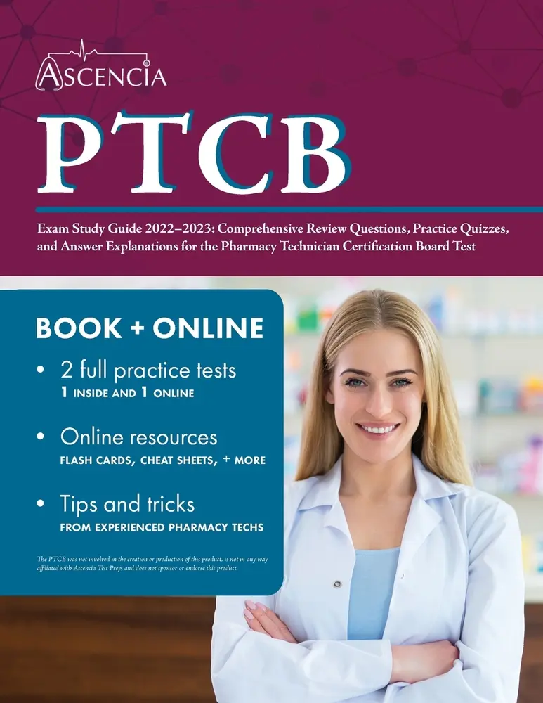 USED Book - PTCB Exam Study Guide 2022-2023: Comprehensive Review Questions, Practice Quizzes, and Answer Explanations for the Pharmacy Technician Certification B by Falgout (Paperback) - english