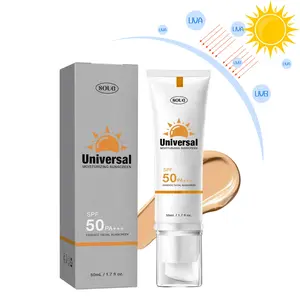 Sunscreen to prevent sunburn and tanning, Universal Tinted Face Moisturizer Sunscreen, SPF 50 PA+++,Water Resistant And Non-Greasy,For All Type Skin Facial Skincare