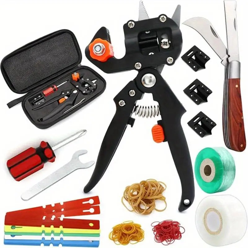 1 Set, Garden Grafting Tools, 2 In 1 Garden Pruning Tools, Grafting Knife, For Plant Branch Vine Fruit Tree Cutting, Pruner Tool Kits