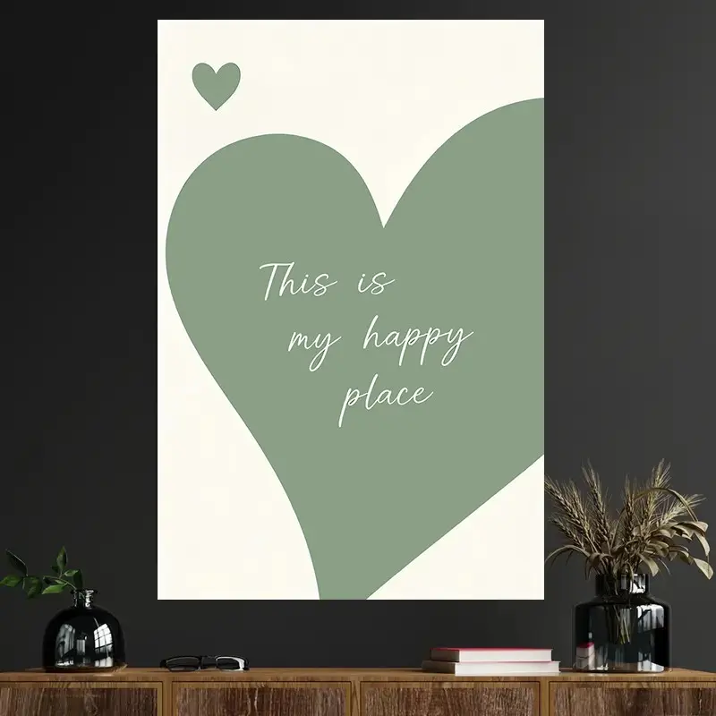 1 Piece Sage Green Wall Art, Home Decor Products, Modern Minimalist Design Poster, Suitable for Bedroom, Living Room Decoration - Soft Green Tone Aesthetics, Frameless Neutral Tone Modern Home Decoration