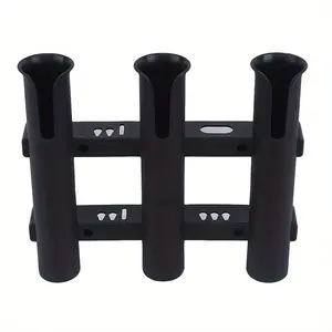 Secure Your Fishing Rods with our Three-Tube Plastic Holder - Perfect for Boats and Kayaks! Fishing Rod Holders