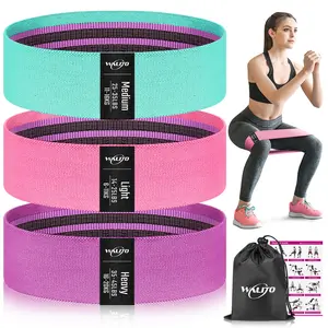WALITO Resistance Bands for Legs and Butt, Fabric Exercise Loop Bands Yoga, Pilates, Rehab, Fitness and Home Workout, Strength Bands for Booty