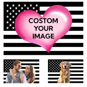Custom America Flag Personalized Flags Design Your Image Funny Tapestry Poster For Decorate Club valentine's gift for bf Decoration Photo