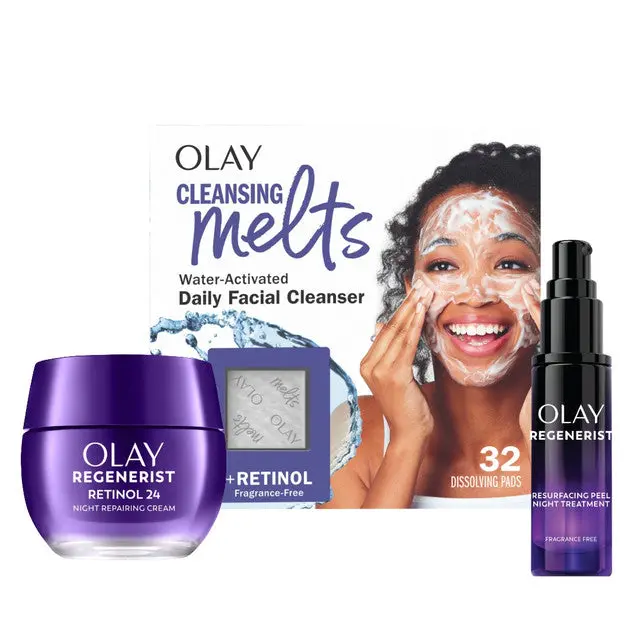 Retinol Night Renewal Routine Wrinkle Remedy Set Care Routine Set Glass Skin Kit Peel