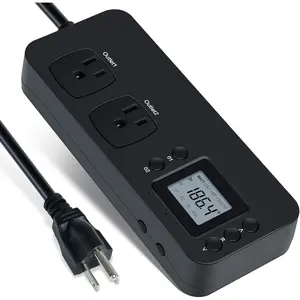 Electricity Usage ,  Power Consumption Watt  Amp Meter Tester with 2 Outlets Electricity Analyzer  Device for