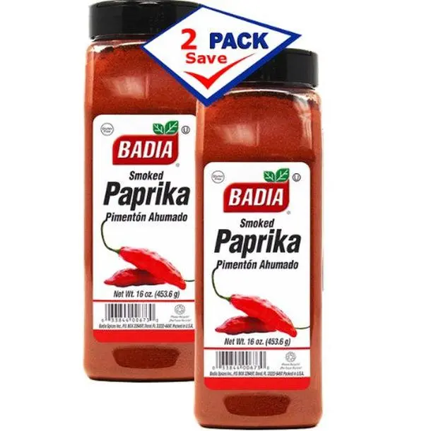 Baida Spanish Smoked Paprika Spice Powder - 16 oz, Pack of 2, Aromatic Garlic-Infused Aromatic Spices Made from Wood-Smoked Red Peppers for Global Cuisines, Finished Over Arroz Con Pollo