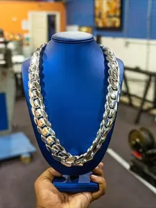 20mm New Custom Unique Handcrafted Men's Exclusive Cuban Link Chain Necklace Full Diamond Hip-Hop Rap Style Men's Exclusive Cuban Link Chain Necklace, High-End Ice Crystal Hip-Hop Style, Valentine's Day and Easter Gift