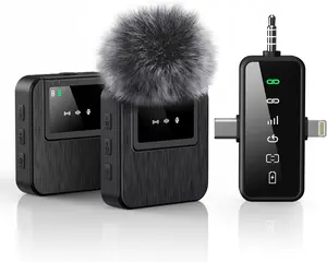 OryonFA 2026 3-in-1 Wireless Lavalier Microphone for iPhoneAndroid/Camera, 328ft Range, 18H Battery, Mini Clip-onMicrophone for Interviews