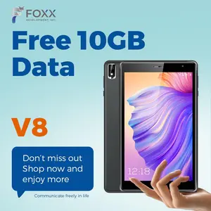 FOXXD TikTok Installed tablet Vibrant 8-inch StudyPro Android Tablet with 10GB Free Data, No WiFi Needed, Ideal for Work & Play Bluetooth Rear