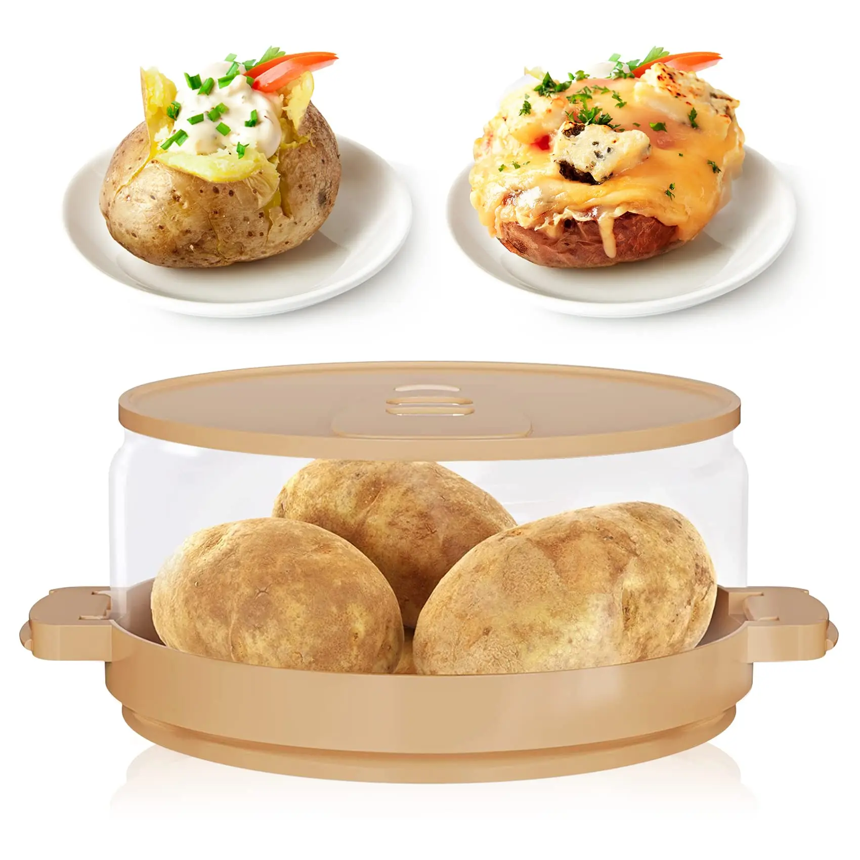 Baked Potato Cooker As Seen On Tv Cooks In Minutes Tender & Fluffy,baking Potato Cooker For Microwave Oven,Twice Baked Potatoes Steamer,Microwave Baked Potato Bag Upgrade