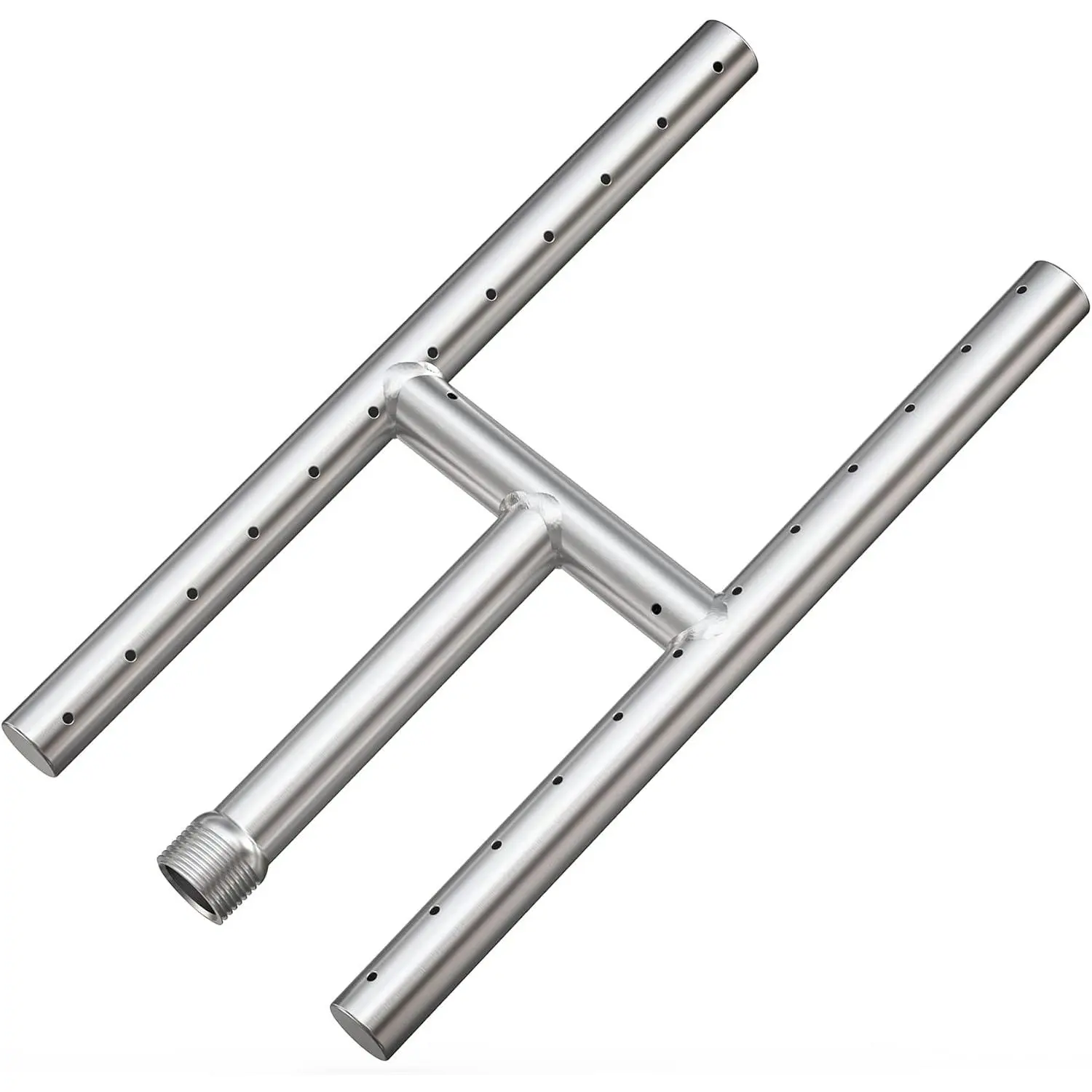Stainless Steel Fireplace H-Burner for  Gas &  Fire Pit and Fireplace, 12 x 6 Inch Rectangular DIY Firepit H Burner for Indoor and Outdoor, BTU Max 60,000