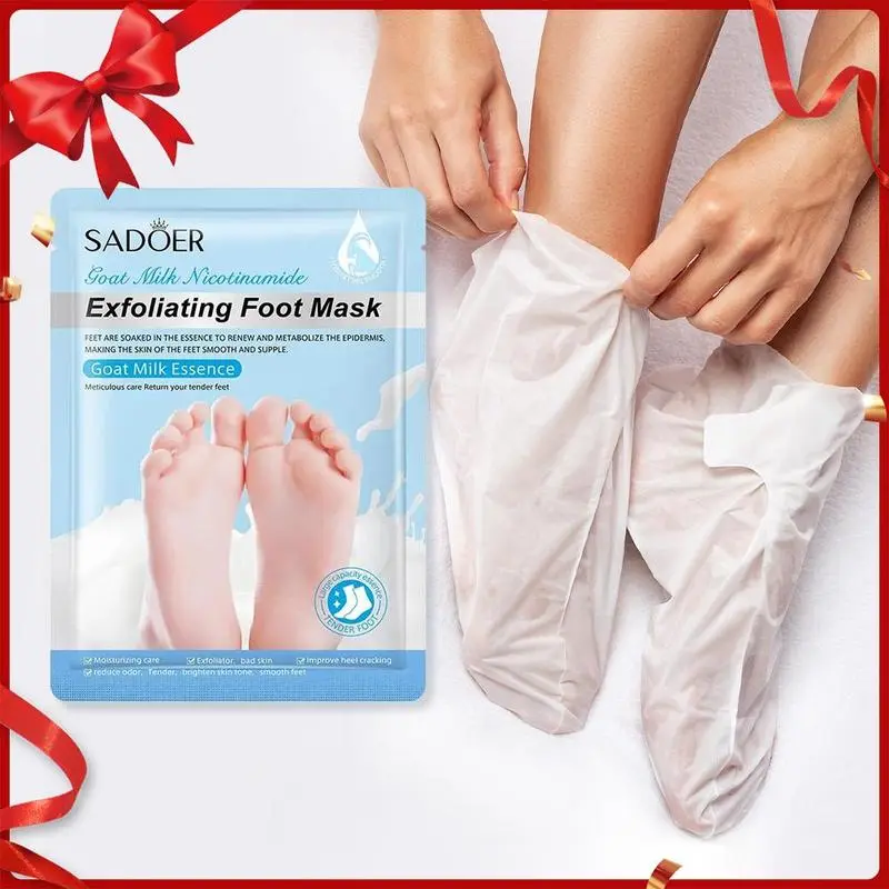 Hydrating Exfoliating Foot Mask, Feet Masks, 1 Pair Natural Moisturizing Foot Mask, Foot Dead Skin Mask, Callus Remove Mask, Feet Peeling Exfoliate Mask, Foot Care Product