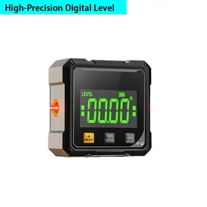 High-Precision Magnetic Digital Angle Gauge with Dual Laser Guides 360° Base Rechargeable for Woodworking Construction Machining Tool Hardware
