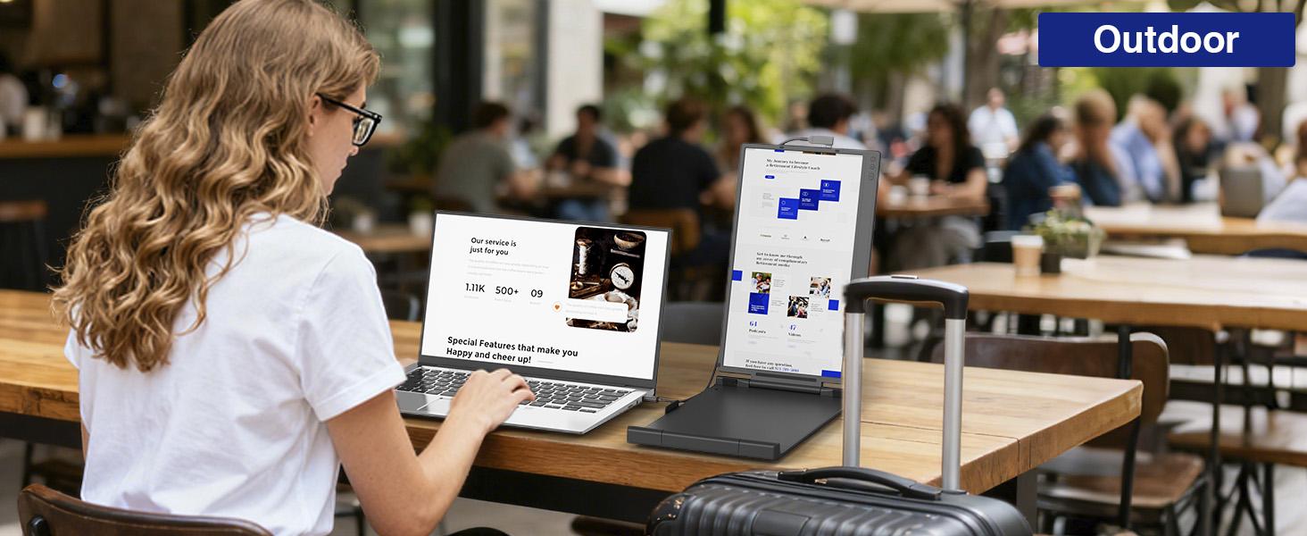 Siaviala Laptop Screen Extender, 14” FHD 1080P IPS Dual Laptop Monitor Extender, Portable Monitor for 13-17.3” Laptops, Plug & Play Dual Screens for Windows/Mac with USB C/HDMI Port computer accessory Siaviala Laptop Screen Extender, 14” FHD 1080P IPS Dual Laptop Monitor Extender, Portable Monitor for 13-17.3” Laptops, Plug & Play Dual Screens for Windows/Mac with USB C/HDMI Port computer accessory