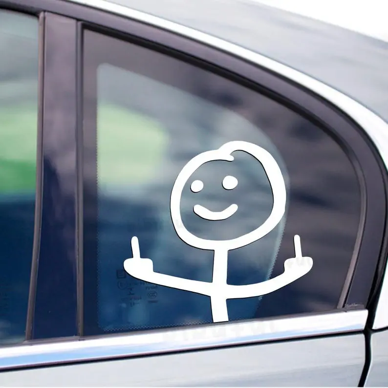Stickman Peeker Decal Car Sticker Laptop Sticker Tumbler Sticker White