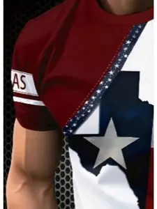 Men's 3D Digital Print T-Shirt, Casual Street Style, Short Sleeve Comfort Fit, Summer Clothing, Gift for Friends, Outdoor Sports, Party Wear