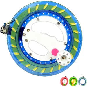Kite String Reel, Kite String Spool,Kite Line Winder, Come with Lock, 8in with1000 Feet Line (Blue)