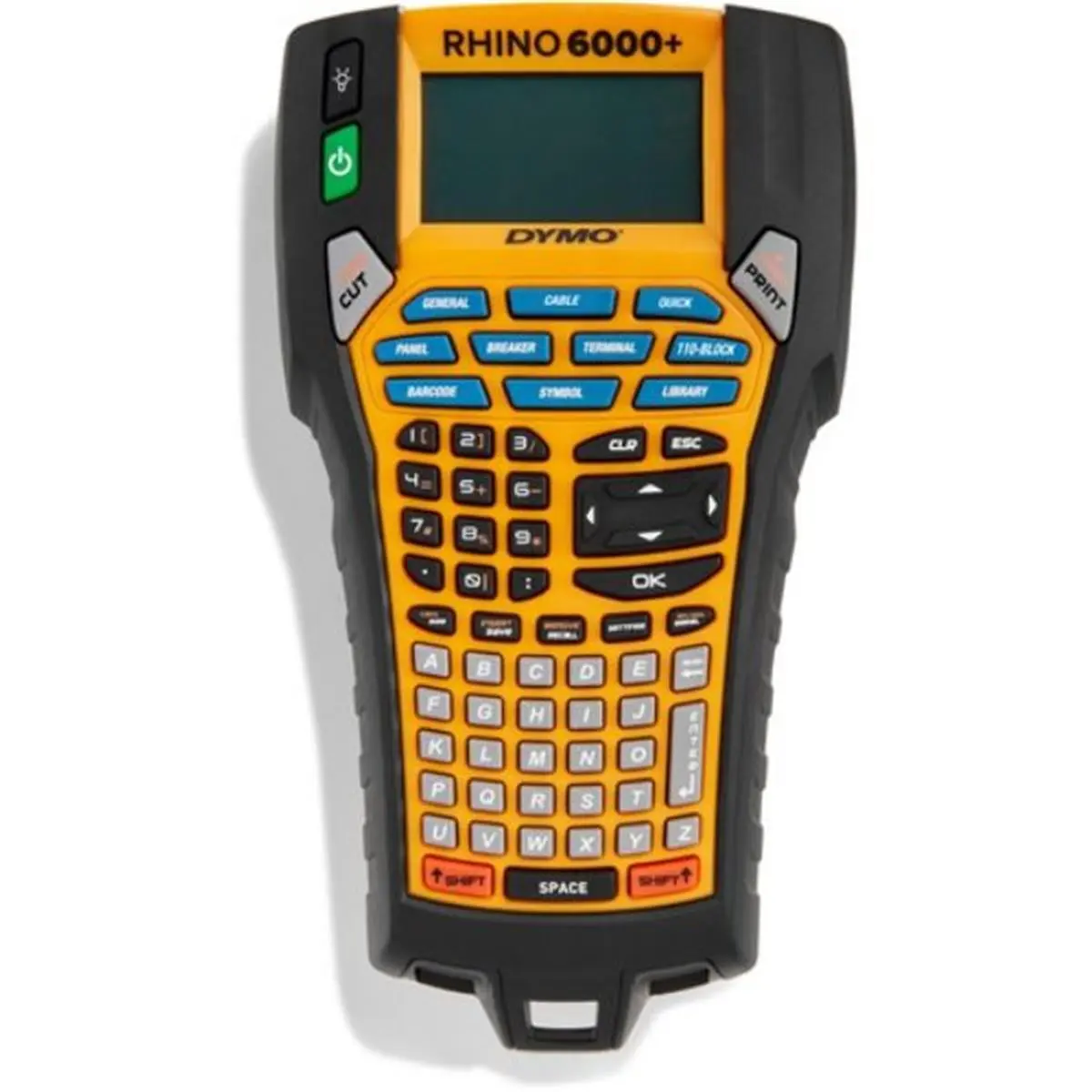 212 MAIN Dymo 6000 Plus Industrial Thermal Label Maker, Black & Yellow, LCD Screen Office Label Printer