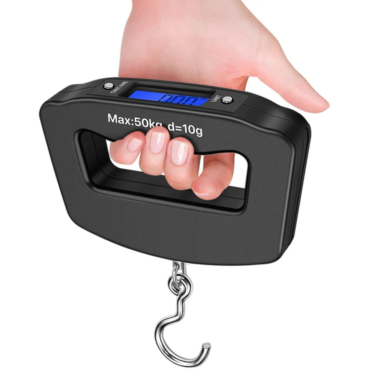 Digital Luggage Scale Portable Suitcase Weighing Scale 110lb/50kg Portable Handheld Suitcase Weight Scale with Hook Traveling Essentials Durable Travel Accessory Portable Travel Accessory Travel Supplies
