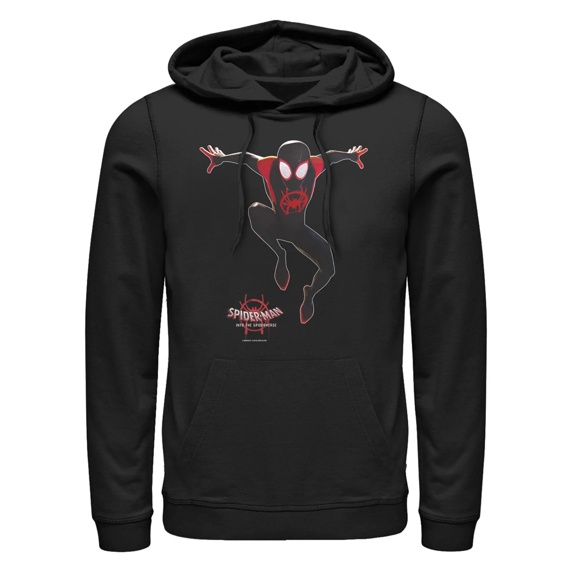 Men's Marvel Spider-Man Spiderverse Miles Morales Leap Pull Over Hoodie