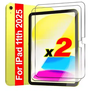 2pc iPad Tempered Glass Screen Protector, HD High Transparency, Anti-Scratch Shockproof, Full Coverage, Fingerprint Resistant, Compatible with iPad Air4 5 6 7 8 9 10 11, Tempered Screen Film
